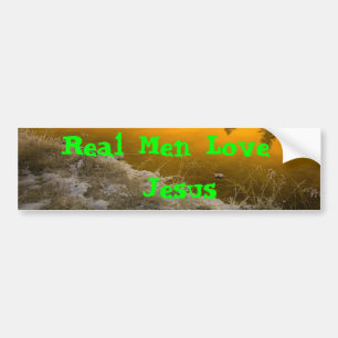 Echte Mannen houden van Jezus Bumpersticker