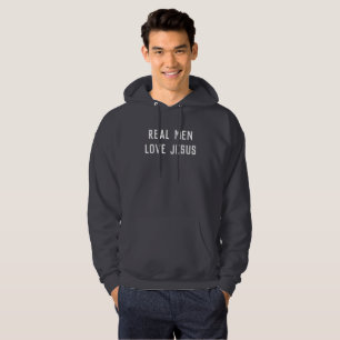 Echte Mannen houden van Jezus Hoodie
