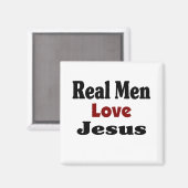 Echte Mannen houden van Jezus Magneet (Voorkant / Achterkant)