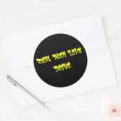 Echte Mannen houden van Jezus Ronde Sticker (Envelop)