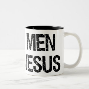 Echte Mannen houden van Jezus Tweekleurige Koffiemok
