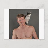 Echte mannen houden van katten briefkaart (Voorkant)