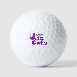 Echte mannen houden van katten – Cadeaus voor kat- Golfballen