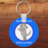 Echte Mannen houden van katten en katten houden va Sleutelhanger (Voorkant)