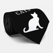 Echte mannen houden van katten halsband stropdas (Opgerold)