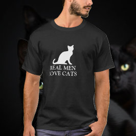 Echte mannen houden van katten in shirt