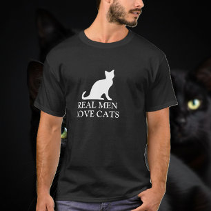 Echte mannen houden van katten in shirt