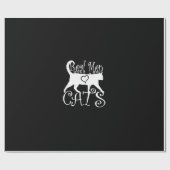 Echte Mannen houden van katten in stijl Cadeaupapier (Vlak)