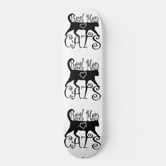 Echte mannen houden van katten in stijlvol design persoonlijk skateboard (Voorkant)
