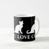 Echte mannen houden van katten koffie mok (Voorkant rechts)