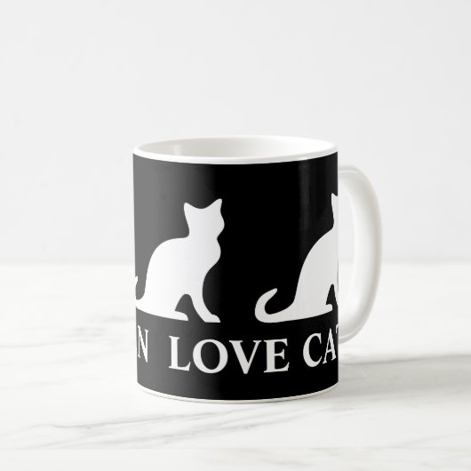 Echte mannen houden van katten koffie mok (Voorkant rechts)