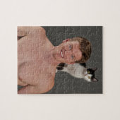 Echte mannen houden van katten legpuzzel (Horizontaal)