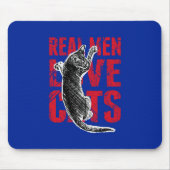 Echte mannen houden van katten muismat (Voorkant)