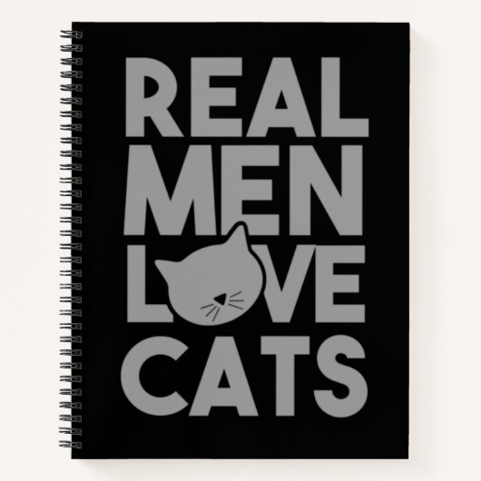 Echte mannen houden van katten notitieboek (Voorkant)