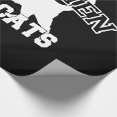 Echte Mannen houden van katten White Silhouette Cadeaupapier (Hoek)