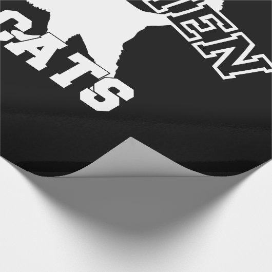 Echte Mannen houden van katten White Silhouette Cadeaupapier (Hoek)