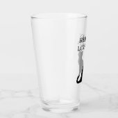 Echte mannen houden van kattengrappig silhouetontw glas (Rechts)