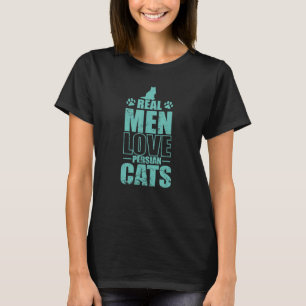 Echte mannen houden van Perzische kattenhuisdierka T-shirt