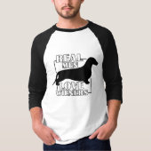 Echte Mannen HOUDEN VAN WENEN T-shirt (Voorkant)