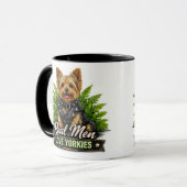 Echte mannen houden van Yorkies / Grappige Biker H Mok (Voorkant links)