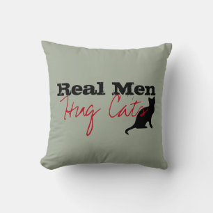 Echte Mannen Hug Cats Kat Love Funny Kussen