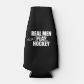Echte mannen kijken naar hockey flesjeskoeler (Voorkant)