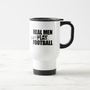 Echte mannen kijken voetbal reisbeker