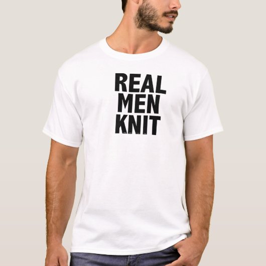 ECHTE MANNEN KNIT Mannen T-shirt (Voorkant)
