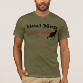 Echte Mannen knuffel katten Kat liefde grappig Die T-shirt