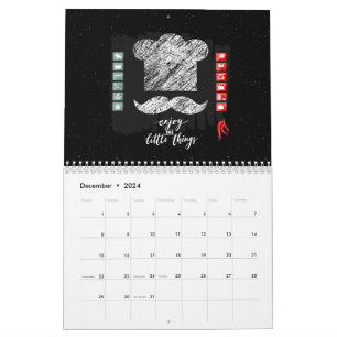 Echte Mannen Koken met quotes Kalender