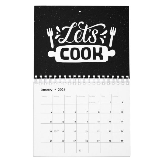 Echte Mannen Koken met quotes Kalender (Jan 2026)