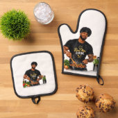 Echte Mannen Koken Ovenwant & Pannenlap Set (Top down)