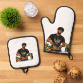 Echte Mannen Koken Ovenwant & Pannenlap Set (Top down)