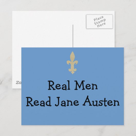 Echte Mannen... Lees Jane Austen. Briefkaart (Voorkant / Achterkant)