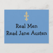 Echte Mannen... Lees Jane Austen. Briefkaart (Voorkant)