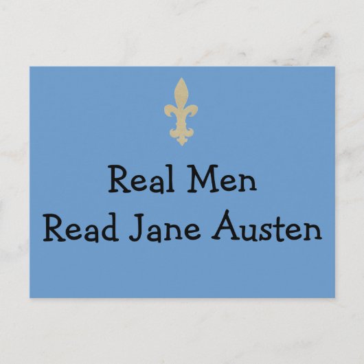 Echte Mannen... Lees Jane Austen. Briefkaart (Voorkant)