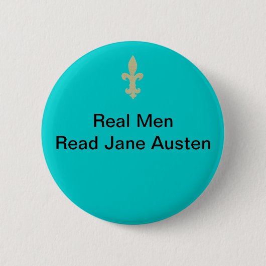 Echte Mannen... Lees Jane Austen. Ronde Button 5,7 Cm (Voorkant)