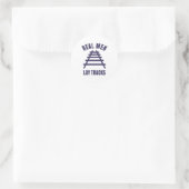 Echte mannen leggen rails vast ronde sticker (Tas)