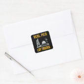 Echte mannen leggen sporen af vierkante sticker (Envelop)