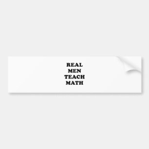 Echte mannen leren wiskunde bumpersticker