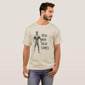 "Echte Mannen lezen strips" T-shirt (Voorkant volledig)