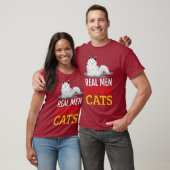 Echte Mannen Liefde Cats Design T-shirt (Unisex)