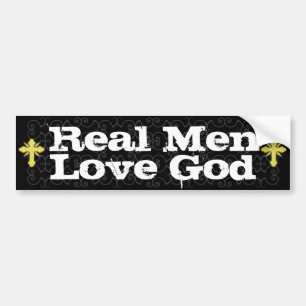 Echte Mannen Liefde God Christelijk Bumpersticker