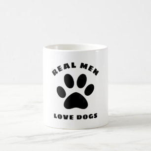 Echte Mannen Liefde honden Aangepaste tekst op maa Koffiemok