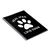 Echte Mannen Liefde honden Aangepaste tekst op maa Notitieboek (Rechterzijde)