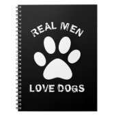 Echte Mannen Liefde honden Aangepaste tekst op maa Notitieboek (Voorkant)