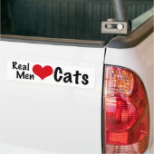 Echte Mannen Liefde Katten #2 Bumpersticker (Op Truck)