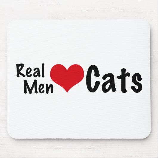 Echte Mannen Liefde Katten #2 Muismat (Voorkant)
