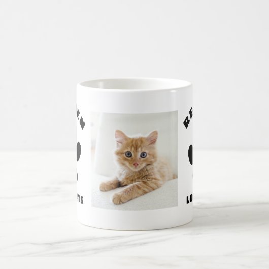 Echte Mannen Liefde Katten Aangepaste tekst Aangep Koffiemok (Center)