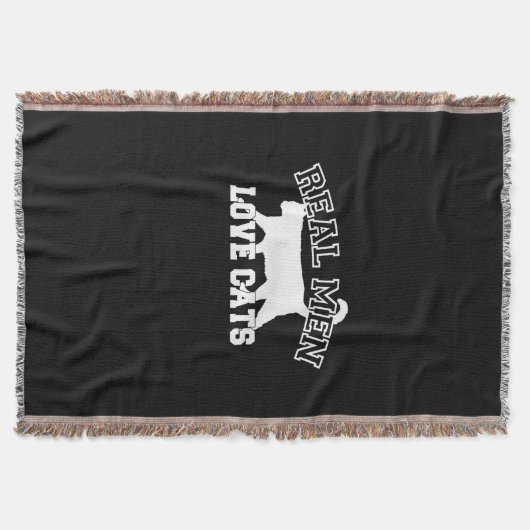 Echte Mannen Liefde Katten Deze is wit Deken (Voorkant)